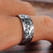 Punk Fashion Rings for Women Men Retro Hip-Hop Personality Ring Engraved Demon Eye Retro Hipster Ring Hollow Cross Rings