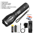 Portable Powerful LED Lamp XML-T6  Flashlight Linterna Torch Uses 18650 Chargeable Battery Outdoor Camping Tactics Flash Light