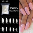 RIKONKA 100/500pcs/Bag False Ballerina Natural/Transparent Coffin Fake Nails Manicure Nails for Extension&amp;Protection Nail Art