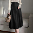 Celmia 2023 Autumn PU Leather Midi Skirts Women Elegant OL High Waist Party Skirt Fashion Office Lady Solid Jupe Street Faldas