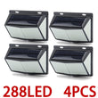 468 LED Solar Light Human Body Sensor 288 Solar Lamp IP65 Outdoor Light automatic adjust brightness Garden Street Light