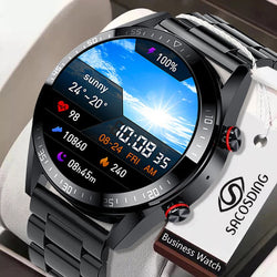 2023 New 454*454 Screen Smart Watch Always Display The Time Bluetooth Call Local Music Smartwatch For Mens Android TWS Earphones