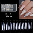 RIKONKA 100/500pcs/Bag False Ballerina Natural/Transparent Coffin Fake Nails Manicure Nails for Extension&amp;Protection Nail Art