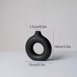 Vilead Square Circular Hollow Ceramic Vase Donuts Nordic Flower Home Decoration Accessories Office Living Room Interior Decor