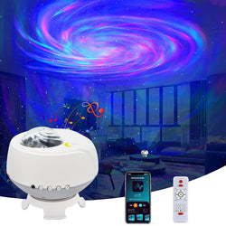 Starry Sky Projector Blueteeth Music Speaker LED Night Light Projector Galaxy Nebula Ocean Star Projector Moon Night Lamp