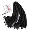 Winter Cashmere Scarf Women Thick Warm Shawls Wraps Lady Solid Scarves Fashion Tassels Pashmina Blanket Quality Foulard 2022 New