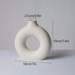 Vilead Square Circular Hollow Ceramic Vase Donuts Nordic Flower Home Decoration Accessories Office Living Room Interior Decor