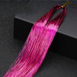 Sparkle Shiny Hair Tinsel Rainbow Silk Hair Extensions Dazzles Women Hippie for Braiding Headdress Long 100cm 120 Strands/bag