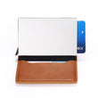 Customized Wallet Credit Card Holder Men Gifts Purse RFID Aluminium Box Bank Card Holder Vintage Leather Wallet with Money Clips