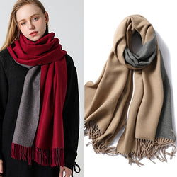 Winter Cashmere Scarf Women Thick Warm Shawls Wraps Lady Solid Scarves Fashion Tassels Pashmina Blanket Quality Foulard 2022 New