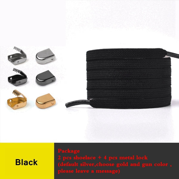 No Tie Flat Hiking Running Shoe Lace Elastic Shoelaces Outdoor Leisure Sneakers Quick Safety Flat Shoelace Kids Adult Lazy Laces