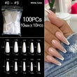 RIKONKA 100/500pcs/Bag False Ballerina Natural/Transparent Coffin Fake Nails Manicure Nails for Extension&amp;Protection Nail Art