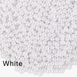 4/6/8/10/12/14/16mm Pearl Beads ABS Loose Round Beads Craft for Fashion Jewelry Making White Beige DIY Imitation Garment Beads