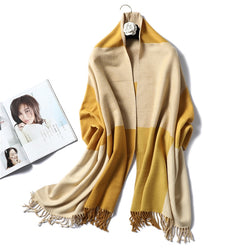 Winter Cashmere Scarf Women Thick Warm Shawls Wraps Lady Solid Scarves Fashion Tassels Pashmina Blanket Quality Foulard 2022 New