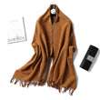 Winter Cashmere Scarf Women Thick Warm Shawls Wraps Lady Solid Scarves Fashion Tassels Pashmina Blanket Quality Foulard 2022 New