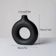 Vilead Square Circular Hollow Ceramic Vase Donuts Nordic Flower Home Decoration Accessories Office Living Room Interior Decor