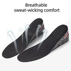 3-9cm Invisible Height Increase Insole Cushion Height Adjustable Shoe Heel insoles Insert Taller Support Absorbant Foot Pad