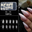 RIKONKA 100/500pcs/Bag False Ballerina Natural/Transparent Coffin Fake Nails Manicure Nails for Extension&amp;Protection Nail Art