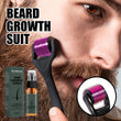 Men Beard Growth Spray Nourishing Moisturizing Beard Care Serum Roller Set Thick Beard Growth Enhancer Maintenance Hair Loss