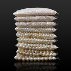 4/6/8/10/12/14/16mm Pearl Beads ABS Loose Round Beads Craft for Fashion Jewelry Making White Beige DIY Imitation Garment Beads