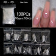 RIKONKA 100/500pcs/Bag False Ballerina Natural/Transparent Coffin Fake Nails Manicure Nails for Extension&amp;Protection Nail Art