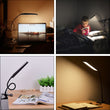 KEXIN 5W LED Clip on Desk Lamp with 3 Modes 11 Brightness  2M Cable Dimmer 14 Levels Clamp Table Lamp