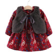 Humor Bear Fall Winter Wear Baby Girls Princess Dress Velvet long-sleeve dress Party Dresses Baby Clothes Baby Clothing