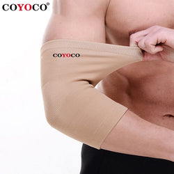 1 Pcs Elbow Pad Protect Support Knee Sleeve COYOCO Brand High Elastic Sports Outdoor Cycling Gym Elbow Guard Brace Warm Brown