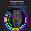 AULA H510 RGB Gaming Mouse 10000 DPI Side Buttons Marco Progrommable Egronomic 14 Wire Backlit Game Mice for Laptop