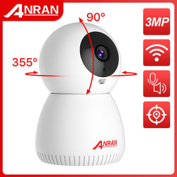 ANRAN 3MP Baby Monitor Surveillance Camera Automatic Tracking Home 2.4Ghz Wireless Security Indoor Two Way Audio IR Night Vision