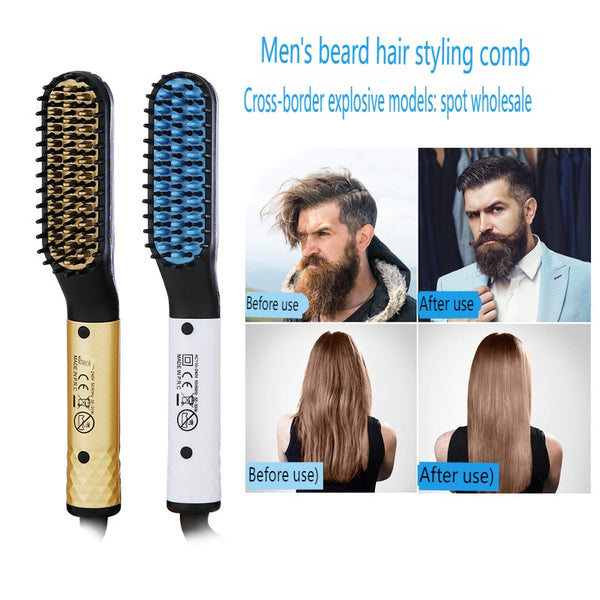 Hair Comb Brush Beard Straightener Multifunctional Hair Straightening Comb Hair Curler Quick Beard Hair Styler Styling Tools