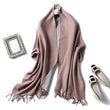 Winter Cashmere Scarf Women Thick Warm Shawls Wraps Lady Solid Scarves Fashion Tassels Pashmina Blanket Quality Foulard 2022 New