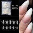 RIKONKA 100/500pcs/Bag False Ballerina Natural/Transparent Coffin Fake Nails Manicure Nails for Extension&amp;Protection Nail Art