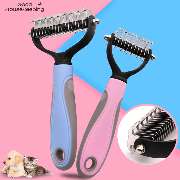 Pets Fur Knot Cutter Dog Grooming Shedding Tools Pet Cat Hair Removal Comb Brush Double sided Pet Products Suppliers