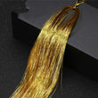 Sparkle Shiny Hair Tinsel Rainbow Silk Hair Extensions Dazzles Women Hippie for Braiding Headdress Long 100cm 120 Strands/bag