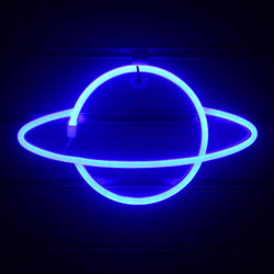 Planet LED Lights Neon Light Sign Bedroom Decor Neon Sign Night Lamp for Rooms Wall Art Bar Party USB or Battery Powered