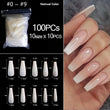 RIKONKA 100/500pcs/Bag False Ballerina Natural/Transparent Coffin Fake Nails Manicure Nails for Extension&amp;Protection Nail Art