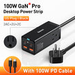 Baseus 100W GaN3 Pro Desktop Charger Power Strip Charging Station Fast Charger For iPhone 14 13 12 Pro Max Xiaomi Samsung Laptop