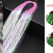 Sparkle Shiny Hair Tinsel Rainbow Silk Hair Extensions Dazzles Women Hippie for Braiding Headdress Long 100cm 120 Strands/bag