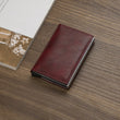 Customized Wallet Credit Card Holder Men Gifts Purse RFID Aluminium Box Bank Card Holder Vintage Leather Wallet with Money Clips