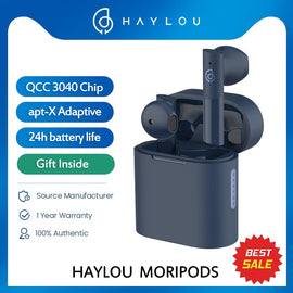 HAYLOU MoriPods Qualcomm QCC3040 HIFI Wireless Earphones TWS Bluetooth V5.2 Headphones Apt Adaptive AAC 4 Mics Noise Canceling