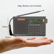 SIHUADON R-108 Radio FM Stereo Digital Portable Radio AM SW Air Radio Receiver Alarm Function Display Clock Temperature Speaker