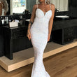 Missord Maxi Dress Women 2022 Sequins V Neck Party Fashion Sexy   Evening Spaghetti Strap Bodycon Long Dresses Sleeveless White