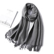 Winter Cashmere Scarf Women Thick Warm Shawls Wraps Lady Solid Scarves Fashion Tassels Pashmina Blanket Quality Foulard 2022 New