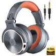 Oneodio Studio DJ Headphones With Microphone Stereo Deep Bass Over Ear Headphone With 3.5/6.3mm Jack for Monitoring Recording