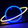 Planet LED Lights Neon Light Sign Bedroom Decor Neon Sign Night Lamp for Rooms Wall Art Bar Party USB or Battery Powered